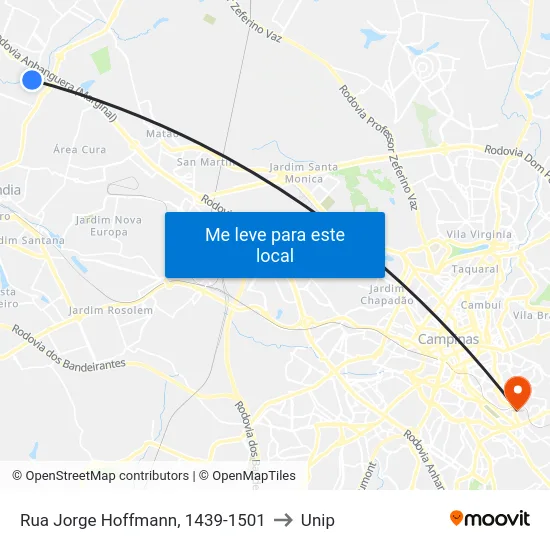 Rua Jorge Hoffmann, 1439-1501 to Unip map