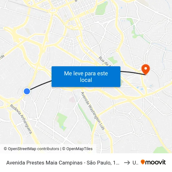 Avenida Prestes Maia Campinas - São Paulo, 13040, Brasil - Jardim Nova Europa, Campinas to Unip map