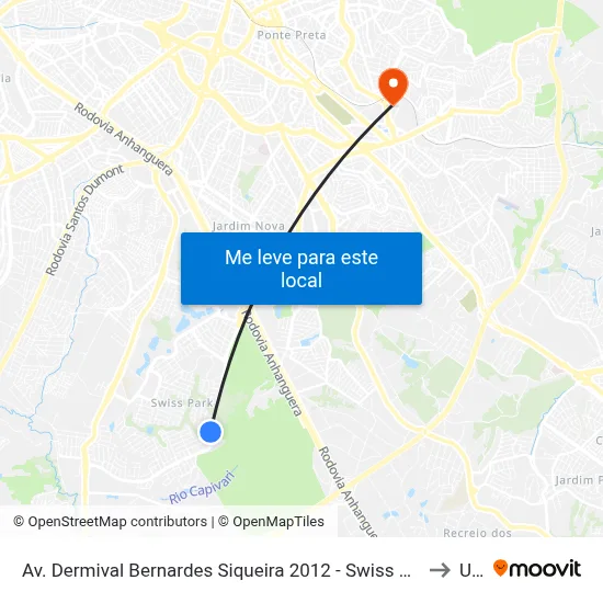 Av. Dermival Bernardes Siqueira 2012 - Swiss Park Campinas - SP Brasil to Unip map