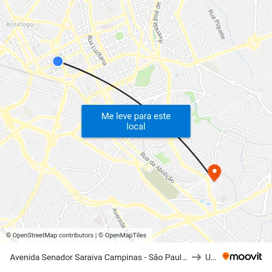 Avenida Senador Saraiva Campinas - São Paulo 13010 Brasil to Unip map