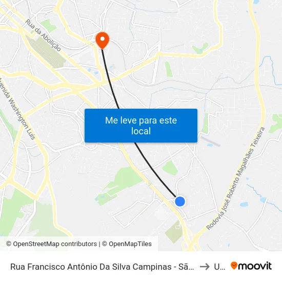 Rua Francisco Antônio Da Silva Campinas - São Paulo 13045 Brasil to Unip map