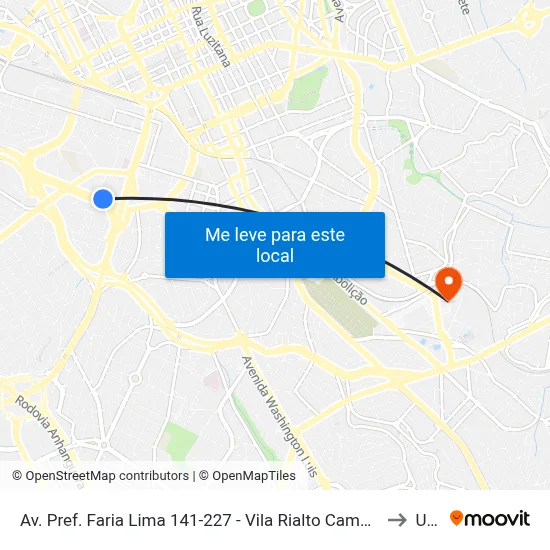 Av. Pref. Faria Lima 141-227 - Vila Rialto Campinas - SP Brasil to Unip map