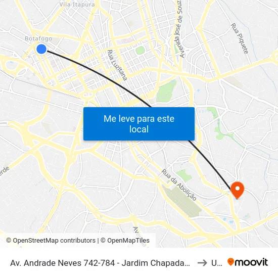 Av. Andrade Neves 742-784 - Jardim Chapadao Campinas - SP Brasil to Unip map