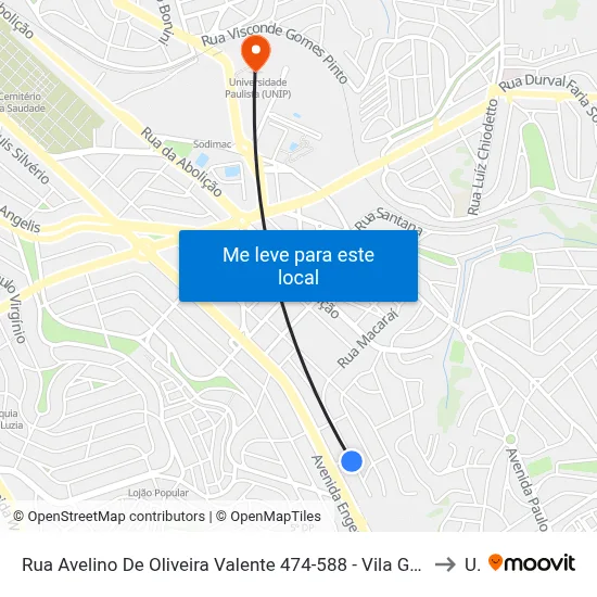 Rua Avelino De Oliveira Valente 474-588 - Vila Georgina Campinas - São Paulo 13043-805 República Federativa Do Brasil to Unip map