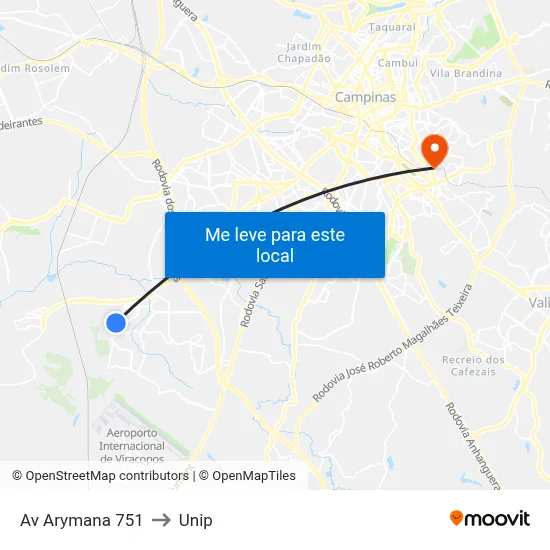 Av Arymana 751 to Unip map