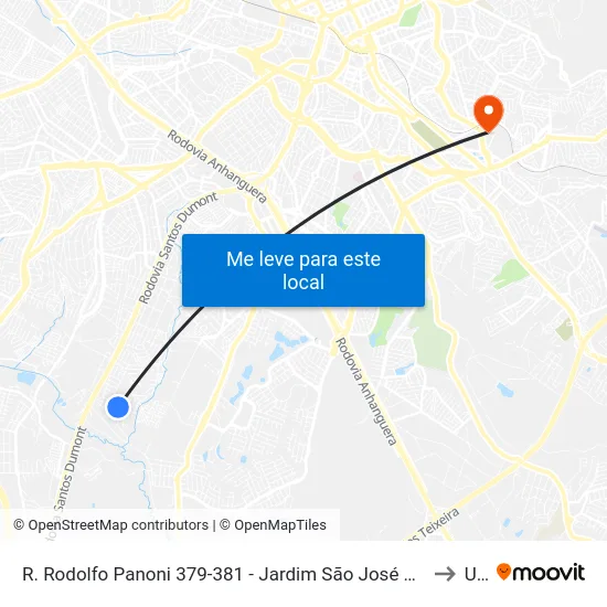 R. Rodolfo Panoni 379-381 - Jardim São José Campinas - SP 13051-170 Brasil to Unip map