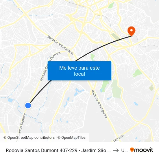 Rodovia Santos Dumont 407-229 - Jardim São José Campinas - SP Brasil to Unip map