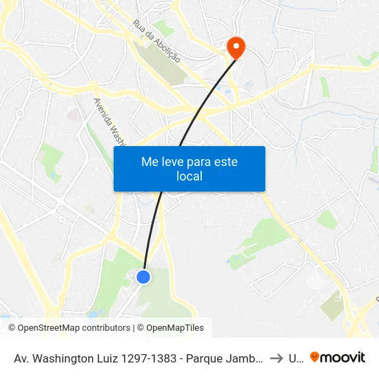 Av. Washington Luiz 1297-1383 - Parque Jambeiro Campinas - SP Brasil to Unip map