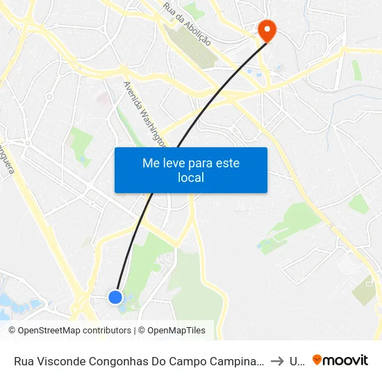 Rua Visconde Congonhas Do Campo Campinas - São Paulo Brasil to Unip map