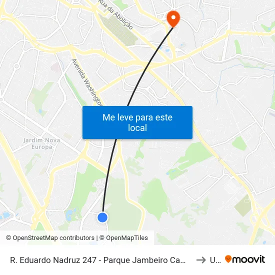 R. Eduardo Nadruz 247 - Parque Jambeiro Campinas - SP 13042-350 Brasil to Unip map