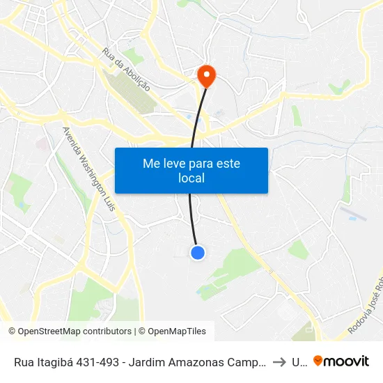Rua Itagibá 431-493 - Jardim Amazonas Campinas - SP 13044-420 Brasil to Unip map