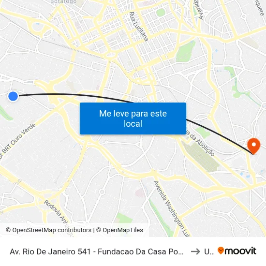 Av. Rio De Janeiro 541 - Fundacao Da Casa Popular Campinas - SP 13031-340 Brasil to Unip map