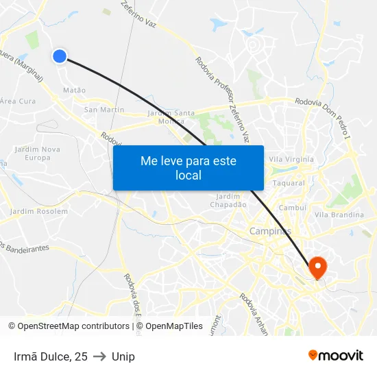 Irmã Dulce, 25 to Unip map