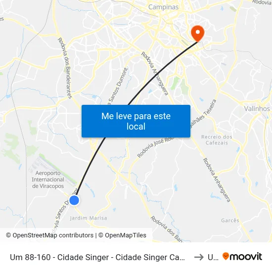 Um 88-160 - Cidade Singer - Cidade Singer Campinas - SP 13053-153 Brasil to Unip map