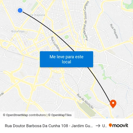 Rua Doutor Barbosa Da Cunha 108 - Jardim Guanabara Campinas - SP 13073-320 Brasil to Unip map