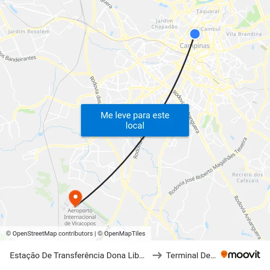 Estação De Transferência Dona Libânia - Pista Interna to Terminal De Cargas map