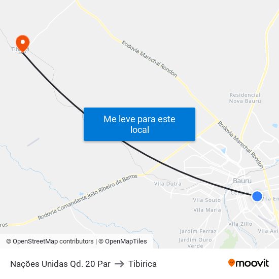 Nações Unidas Qd. 20 Par to Tibirica map