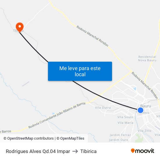 Rodrigues Alves Qd.04 Impar to Tibirica map