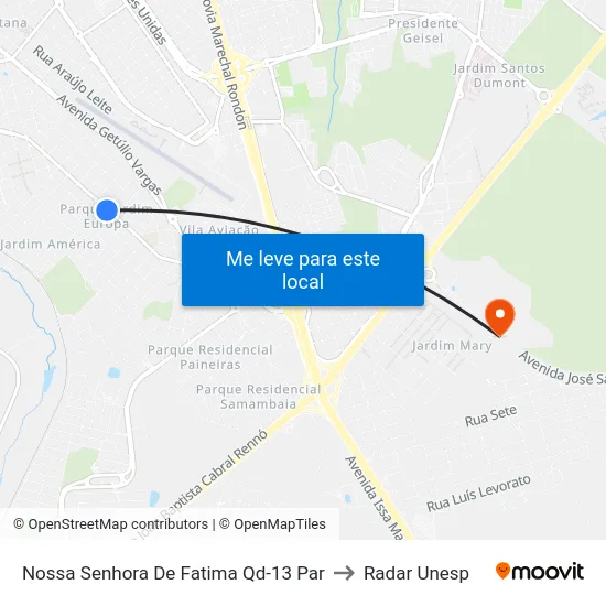 Nossa Senhora De Fatima Qd-13 Par to Radar Unesp map