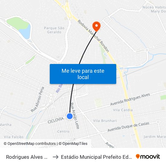 Rodrigues Alves Qd.10 Par to Estádio Municipal Prefeito Edmundo Coube map