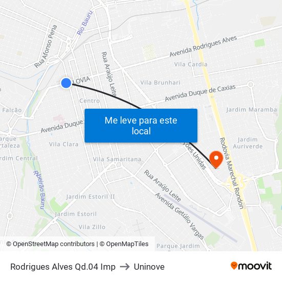 Rodrigues Alves Qd.04 Imp to Uninove map