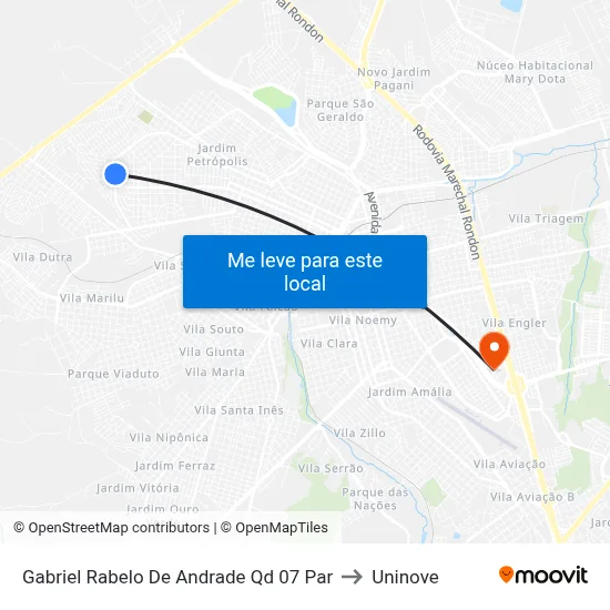 Gabriel Rabelo De Andrade Qd 07 Par to Uninove map
