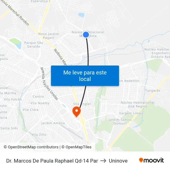 Dr. Marcos De Paula Raphael Qd-14 Par to Uninove map