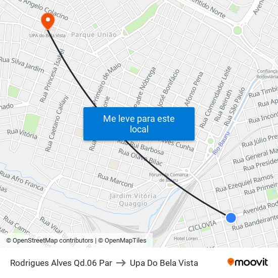 Rodrigues Alves Qd.06 Par to Upa Do Bela Vista map