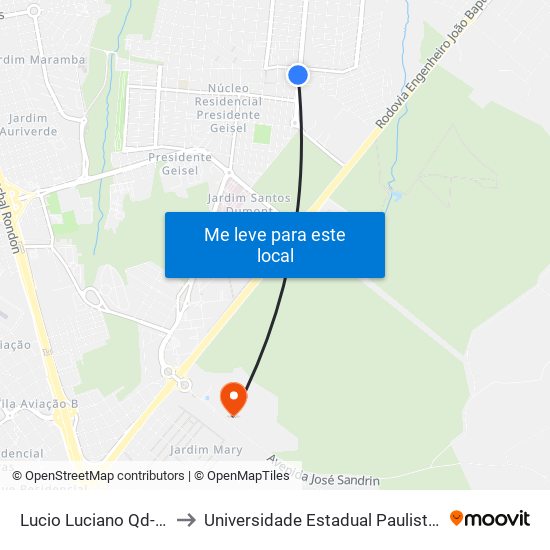 Lucio Luciano Qd-09 Par to Universidade Estadual Paulista - Unesp map