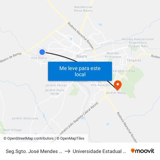 Seg.Sgto. José Mendes Leal Qd. 04 Par to Universidade Estadual Paulista - Unesp map