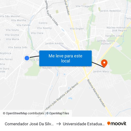 Comendador José Da Silva Martha Qd. 22 Par to Universidade Estadual Paulista - Unesp map