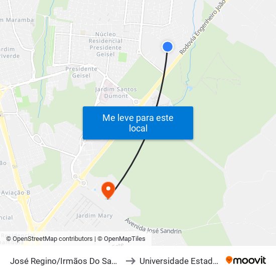 José Regino/Irmãos Do Sagrado Coração Qd. 05 Par to Universidade Estadual Paulista - Unesp map