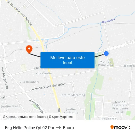 Eng Hélio Police Qd.02 Par to Bauru map