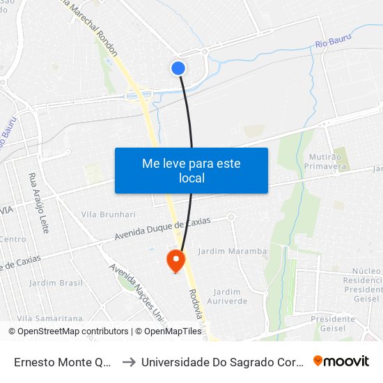Ernesto Monte Qd.03 Par to Universidade Do Sagrado Coração — Usc map