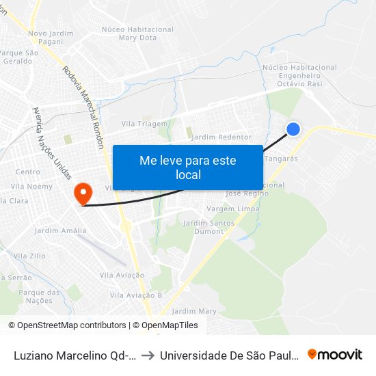 Luziano Marcelino Qd-02 Par to Universidade De São Paulo — Usp map