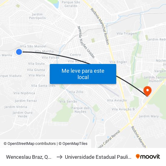 Wenceslau Braz, Qd. 18 Par to Universidade Estadual Paulista - Unesp map