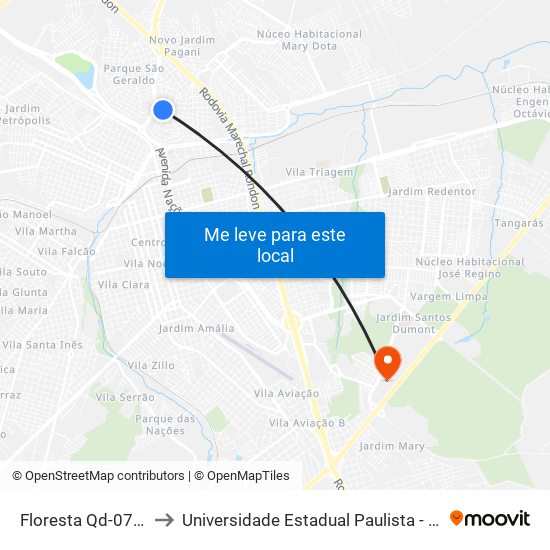 Floresta Qd-07 Par to Universidade Estadual Paulista - Unesp map