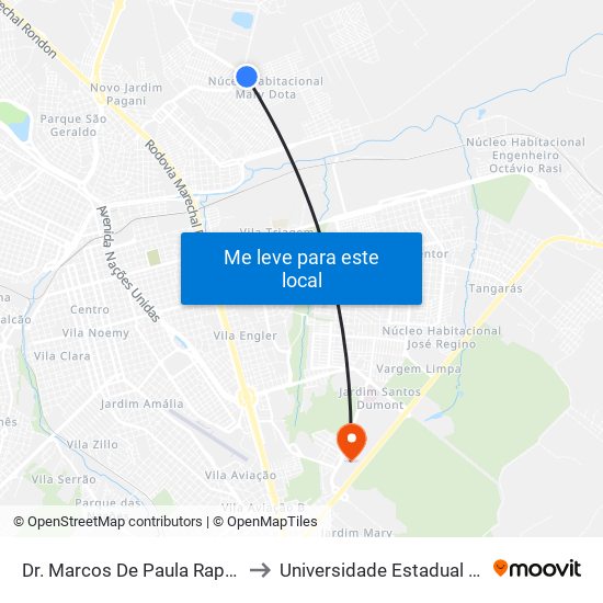 Dr. Marcos De Paula Raphael Qd-19 Impar to Universidade Estadual Paulista - Unesp map