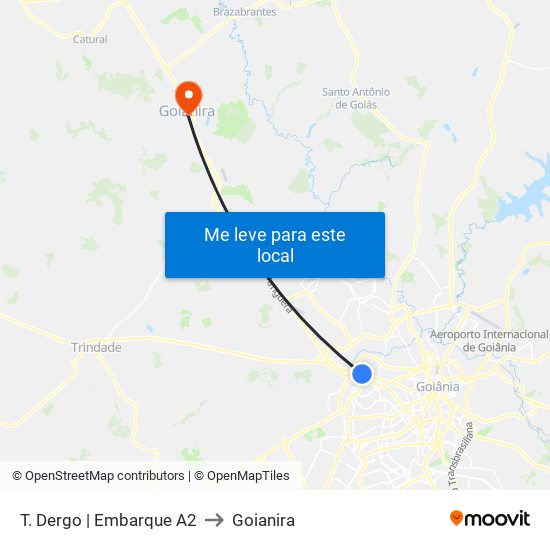 T. Dergo | Embarque A2 to Goianira map