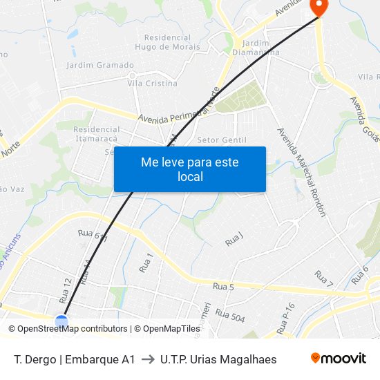 T. Dergo | Embarque A1 to U.T.P. Urias Magalhaes map