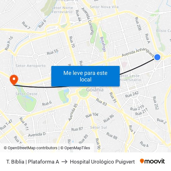 T. Bíblia | Plataforma A to Hospital Urológico Puigvert map