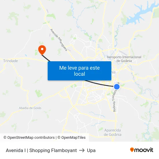 Avenida I | Shopping Flamboyant to Upa map