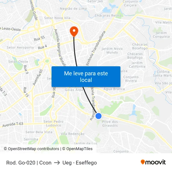 Rod. Go-020 | Ccon to Ueg - Eseffego map