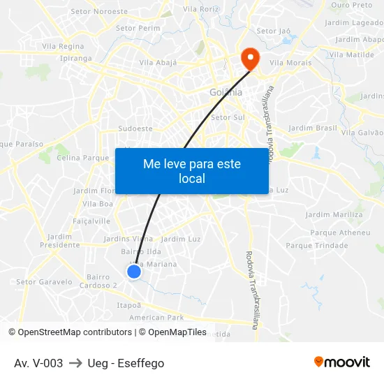 Av. V-003 to Ueg - Eseffego map