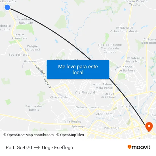 Rod. Go-070 to Ueg - Eseffego map
