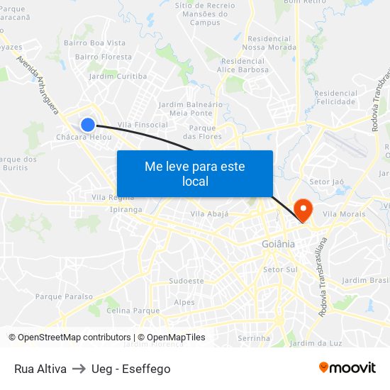 Rua Altiva to Ueg - Eseffego map