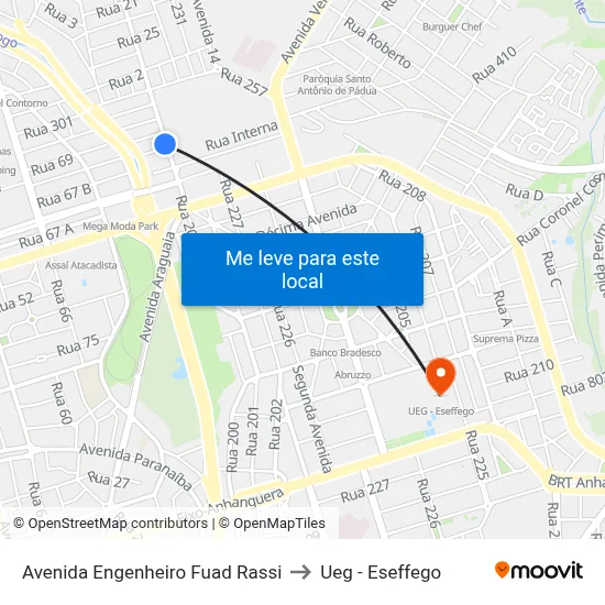 Avenida Engenheiro Fuad Rassi to Ueg - Eseffego map