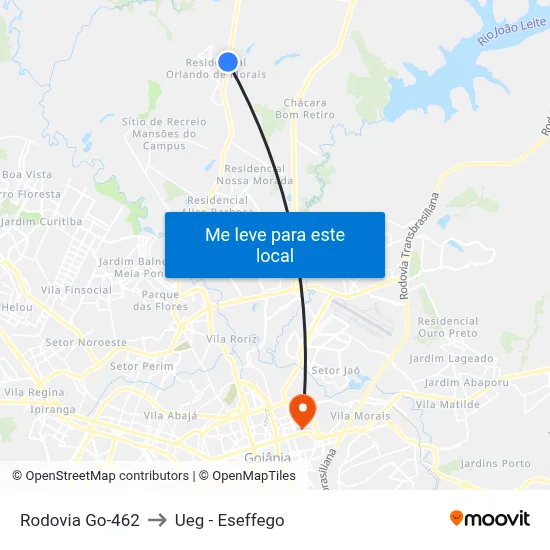 Rodovia Go-462 to Ueg - Eseffego map