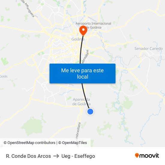 R. Conde Dos Arcos to Ueg - Eseffego map