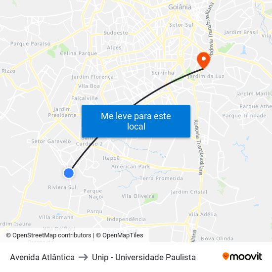 Avenida Atlântica to Unip - Universidade Paulista map
